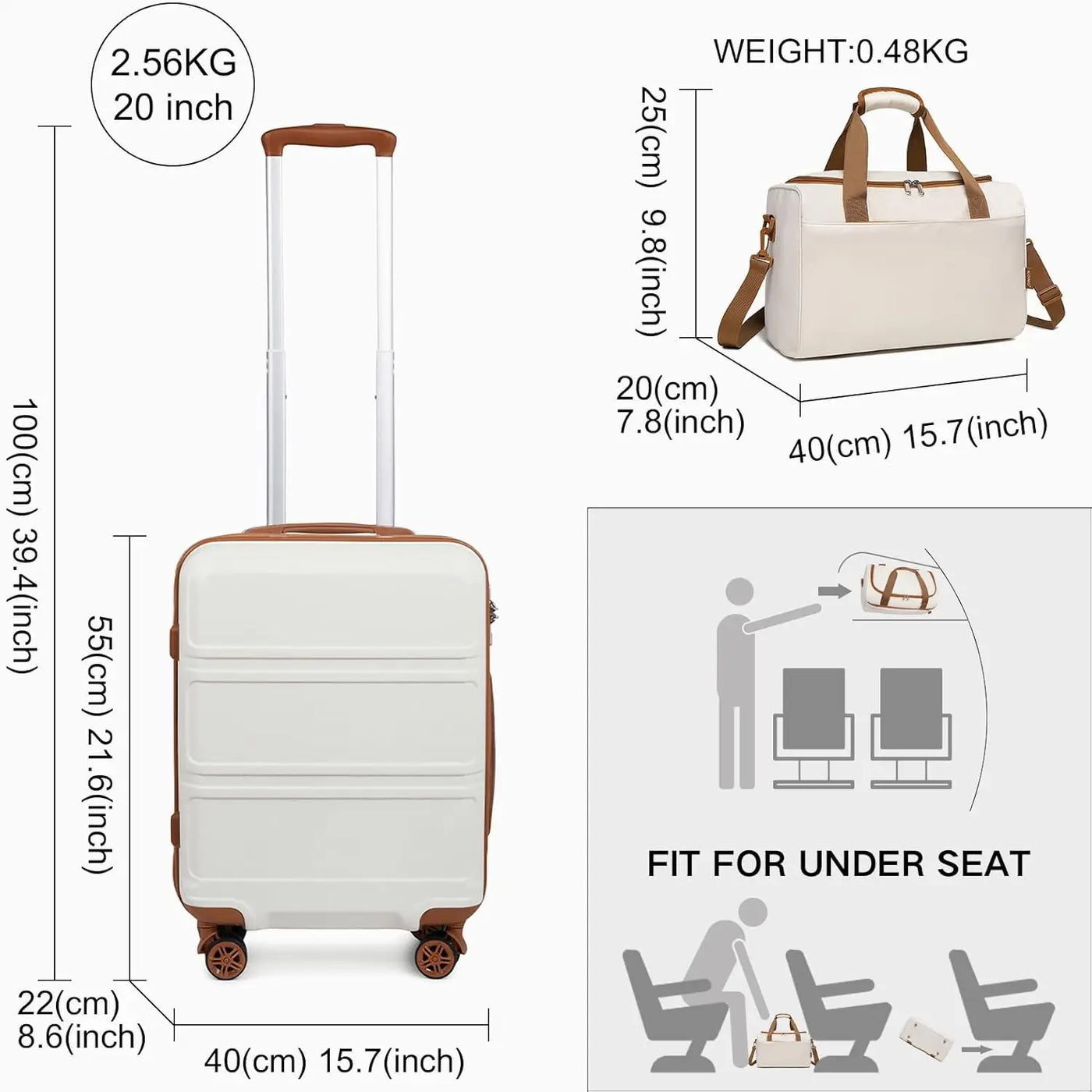 Handbagage Trolley Set – Geschikt voor Ryanair